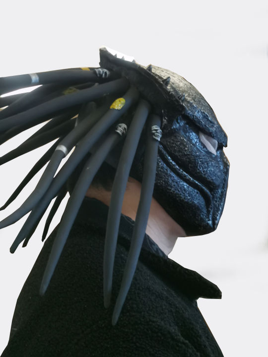 Alien Hunter Mask Alien War Iron Blood Warrior Mask Terror Latex Headset Halloween Masks Alien Monster Hunter Cosplay Masque