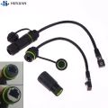 1Pcs RJ45 8P8C Waterproof Network Pass-through Head Connector RJ45 Male To Female Adapter Extension Cord.