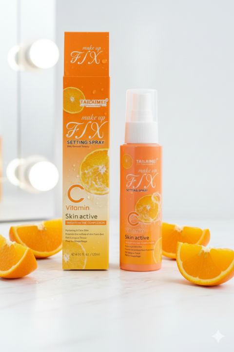 Tai Lai Mei Make Up Fix Setting Spray with Vitamin C | Brightening & Long-Lasting Hydration Mist | Locks Makeup for 24H