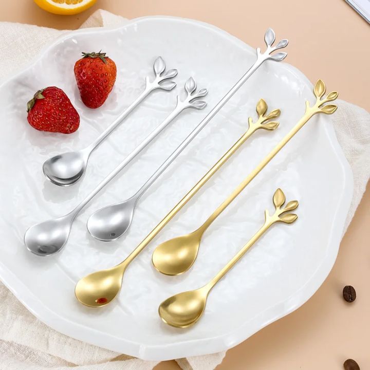 Creative%20Stainless%20Steel%20Leaves%20Spoon%20and%20Fork%20Gold%20Silver%20Coffee%20Ice%20Cream%20Tea%20Stirring%20Spoons%20Kitchen%20Tableware%20Decoration%20-%20Image%206