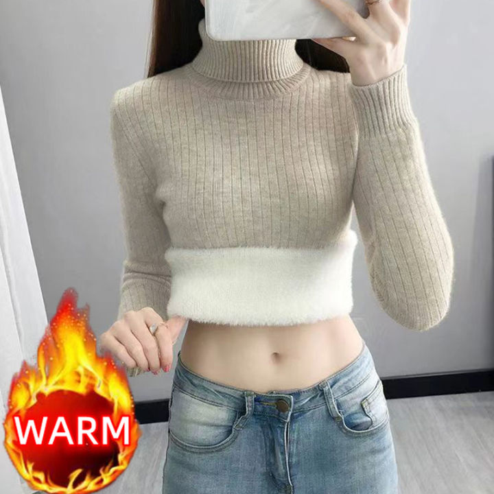 Turtleneck%20Winter%20Sweater%20Women%20Elegant%20Thicken%20Velvet%20Lined%20Warm%20Sueter%20Fleece%20Knitted%20Pullover%20Slim%20Top%20Jersey%20Knitwear%20Jumper%20-%20Image%207