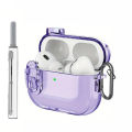 Case for AirPods Pro 2 Translucence Cases with Cleansing Sets Wireless Headset Covers Silicone Protective Sleeve with Hooks. 