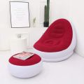 Deluxe Lounger Air Chair Sofa, Lazy Inflatable Sofa Bed with Foot Rest, Bag Couch for Indoor And Beach Camping Lake Garden. 