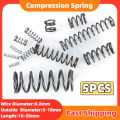 5PCS Compression Coil Spring Return Spring 65MN Steel Pressure Springs Wire Diameter 0.8mm OD 5-18mm Length 10-50mm. 