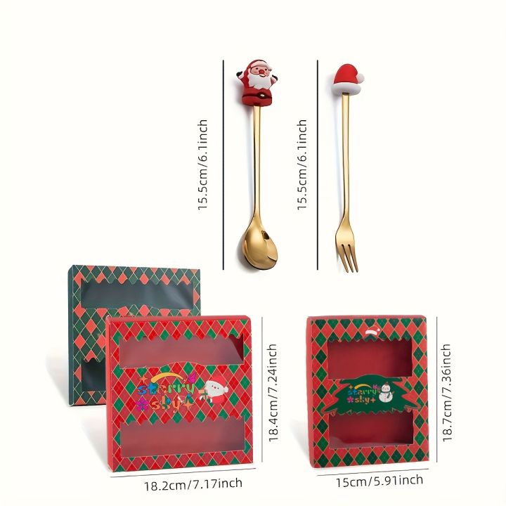 2/4/6Pcs%20Christmas%20Fork%20And%20Spoon%20Set,Stainless%20Steel%20Creative%20Tableware,Coffee%20Tea%20Dessert%20Forks%20And%20Spoons%20%20Set%20-%20Image%203