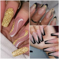 10ml Gold Silver Reflective Glitter Liner Gel Nail Polish Pull Line Gel Graffiti Painting Stripe French Nails DIY Nail Supplies. 