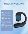 Bluetooth 5.4 Business Earphone Wireless Single Headphone with HD Mic Ear Hook HiFi Stereo Music Earbud for   Phone. 