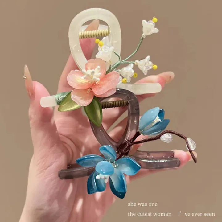 2025%20New%20Flower%20Hair%20Claw%20For%20Women%20Elegant%20Chinese%20Style%20Magnolia%20Bamboo%20Leaf%20Peach%20Blossom%20Hair%20Clips%20Summer%20Beach%20Shark%20Claws%20-%20Image%205