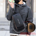 Men's Anti-Theft Chest Bag, Fashionable Motorcycle and Casual Sports Sloping Backpack, Durable Oxford Fabric. 