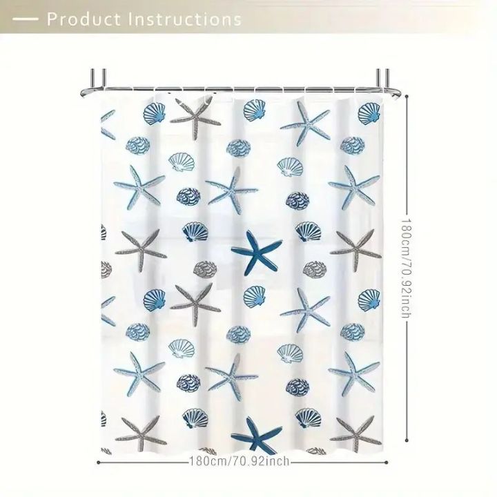 1pc%20With%20Pattern%20Shower%20Curtain%20PEVA%20Waterproof%20Shower%20Curtain%20Bathroom%20Partition%20Curtain%20Bathroom%20Decoration%20Accessories%20-%20Image%205