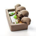 ZiSha Tea Pet Purple Clay Tea Pet Little Pigs Drink Water Chinese Crude Pottery Kung Fu Tea Set Home Decoration Tea Accessories. 