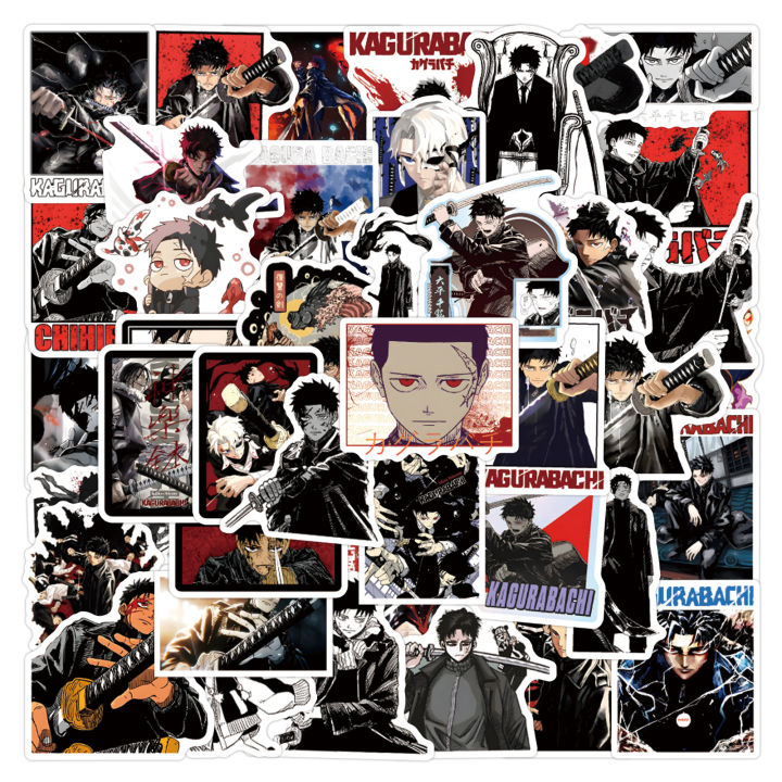 55Pcs Anime Kagurabachi Stickers Kagura bachi DIY Stickers Scrapbooking Phone Luggage Skateboard Vinyl Waterproof Decals