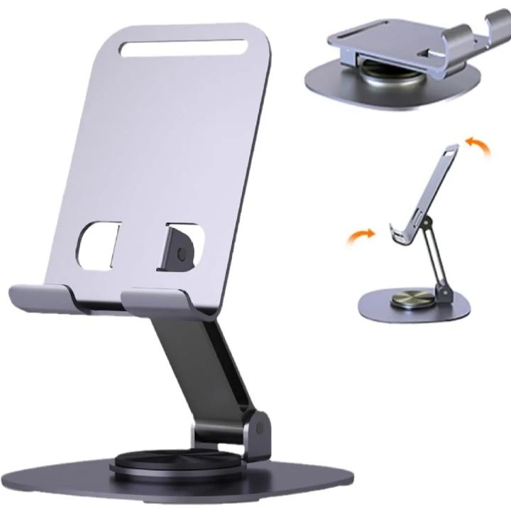 Mobile Phone stand for Desk/Bed,360 Degree
Rotating,adjustable Foldable Cell Phone
Holder,Aluminum Office Desk Accessories All
Phones