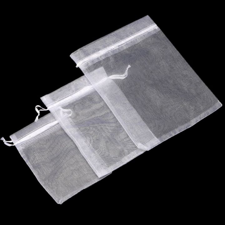 25/50PCS%20Drawable%20Party%20Supply%20Christmas%20Favor%20Jewelry%20Packing%20White%20Pouches%20Drawstring%20Pocket%20Organza%20Gauze%20Sachet%20Gift%20Bags%20-%20Image%202