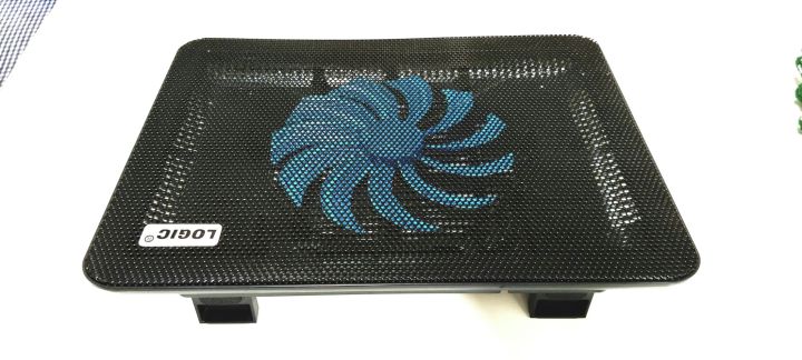 Massive 14 Steel Mesh Panel single Fan Blue LED Fan Adjustable Speed Control 10"-17" Laptop Notebook Cooling Pad