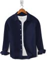 Double shirt navy blue with white combination. 