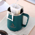 500ml/17oz 304 Stainless Steel Water Bottle Double Layers Coffee Mug Milk Cup With Plastic Lid And Handle. 