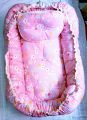 Baby bedding set,Baby cotton bed set,Baby bed set, Baby pillow bed set, Light pink colour, Size 44"/26". 