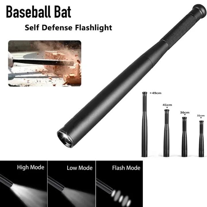 Baseball Flashlight Baseball Bat LED Flashlight Waterproof Super Bright Baton Aluminium ...