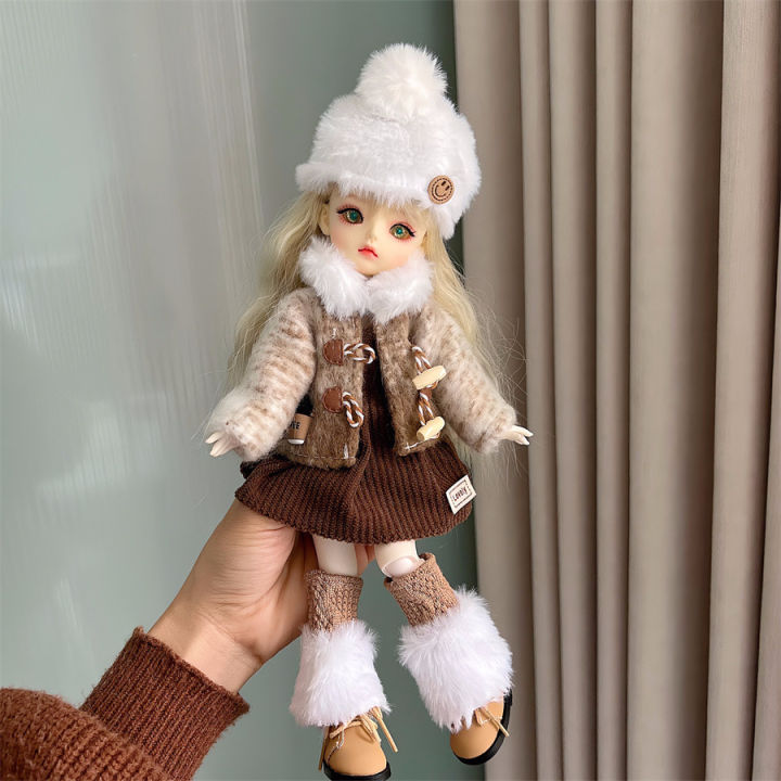 2025%20New%20Winter%20Clothes%206%20Points%20BJD%20Doll%20Dress%20Up%20Suit%2030cm%20Doll%20Decorative%20Clothing%20Jacket%20Dress%20Only%20Clothing%20-%20Image%204