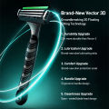 Gillette New Vector 3D Power Razor Floating Blades Shaving Beard Machine. 