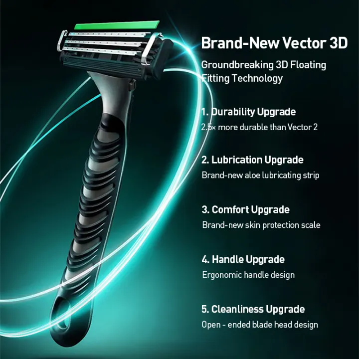 Gillette%20New%20Vector%203D%20Power%20Razor%20Floating%20Blades%20Shaving%20Beard%20Machine%20-%20Image%202