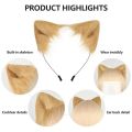 Fox Tail Fox Ears Set Plus Cute Paw Gloves Cosplay Animation Exhibition Halloween Party Animal Ears and Tail Set Plush Props.