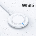 Metal Wireless Charger Pad Led Light for iPhone 17 16 15 14 13 12 Pro Max S25 Mini Fast Wireless Charging Station.