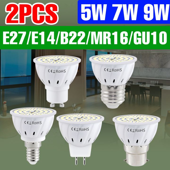 9W LED High Brightnes Spotlight Indoor E27 Threaded Bulbs 220V Ceiling ...