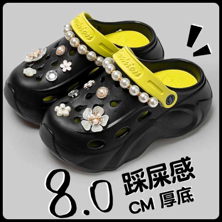 Fashion%20Diy%20Pearls%20Chain%20Clogs%20Sandals%20Women%20Flowers%20Crystal%20Chunky%20Platform%20Sandals%20Woman%20Outdoor%20Beach%20Thick%20Sole%20Garden%20Shoes%20-%20Image%205