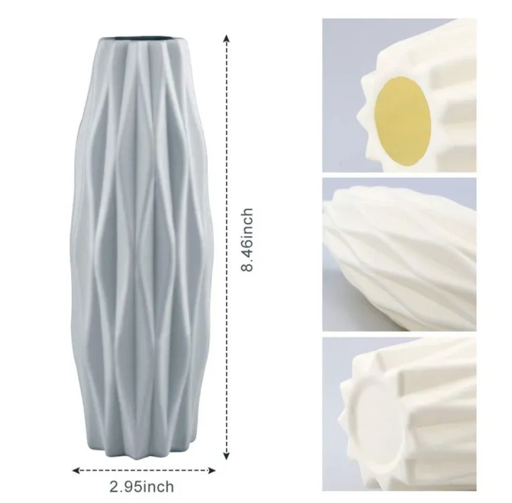 Pack%20of%202%20Plastic%20Vases%20for%20Artificial%20Plants%20and%20Bunches%20Unbreakable%20Design%20-%20Image%202