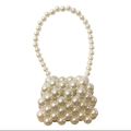 Handmade Pearl Mini Bag for Girls, Elegant Design, Crossbody & Shoulder Style. 