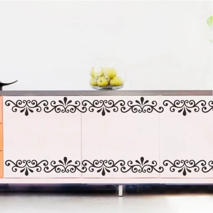 Wall Floral Border Vines Vinyl Decals Decor Art Wall Stickers ( 4 Inches by 12 Feet )
