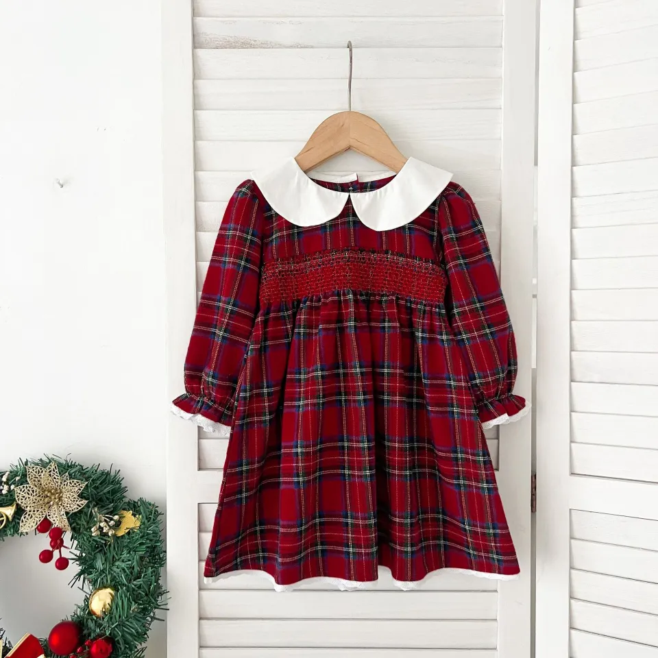 sister set christmas dresses Red Christmas Sibling Outfit Set, Matching Candy Cane Dress & Romper,  Holiday Smocked Outfit, Big Sister Little Sister Christmas Clothes