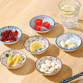 6pcs Japanese Mini Ceramic Plate Barbecue Dipping Sashimi Sushi Soy Sauce Dishes Home Desktop Snack Fruit Dessert Plates.