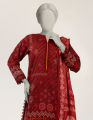 MAROON LAWN PRINTED STITCHED 3PC. 