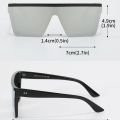 European and American Trendy Large Frame One-piece Sunglasses 2024 New Men and Women Street Photography Driving Sunglasses Retro.