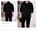 Autumn Winter Men's Casual Jogger Sets Sport Suits Men Sportswear Zipper Sweatsuit Tracksuit Set Man 2 Piece Set Male Tracksuits.