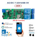 2CH Ewelink Smart Switch 2 Channel Wifi Relay Rolling Door Switch USB 5V DC 7-32V Motor Curtain Switch. 