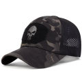Unisex Skull Embroidered Top with Patch Breathable Baseball Caps Spring and Autumn Outdoor Adjustable Casual Hat Sunscreen Hat.
