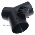 60/75mm Car Heater Air Vent Ducting Y Branch Heater Exhaust Connector W/Regulating Valve Flap for Webasto Diesel Parking Heater. 