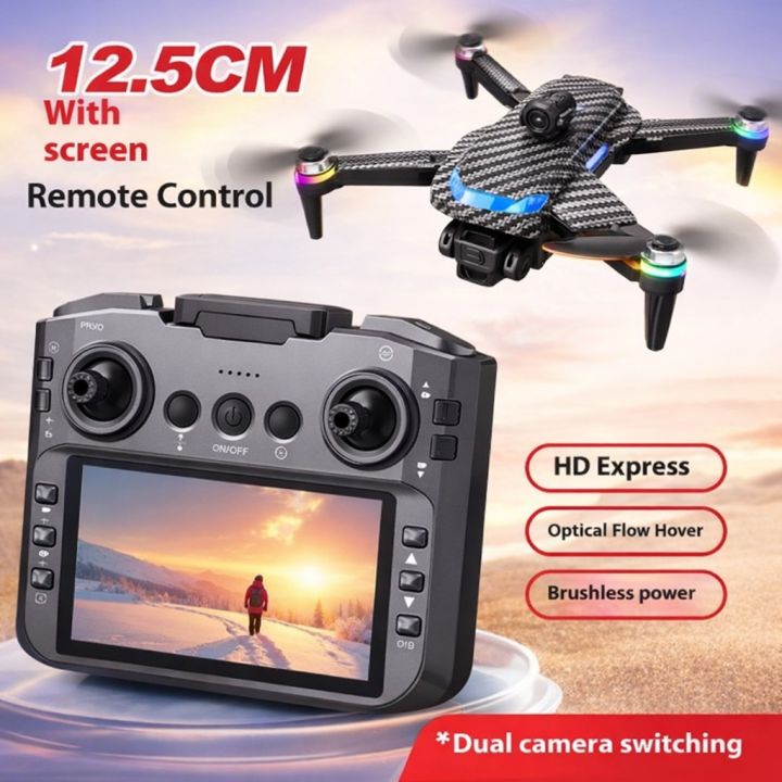 Pro UAV Drone with 4K Camera, Folding Aerial Photography Drone Brushless Motor Mobile Phone Control Multiple Flight Modes 360° Obstacle Avoidance RC Drone Headless Mode Drone Camera