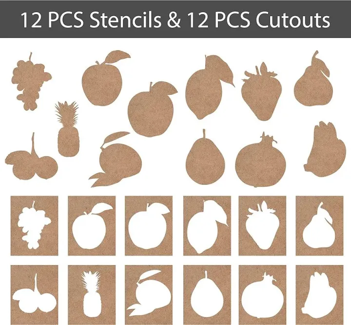 Fruit%20And%20Vegetables%20Theme%20Wooden%20Cutouts%20and%20Stencil%20Kit%20for%20Kids%20Drawing%20Painting%20Coloring%20DIY%20Art%20Craft%20Activity%20Learning%20Kits%20-%20Image%204