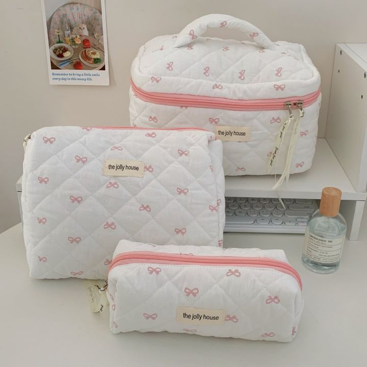 Fashion%20Cherry%20Tote%20Women%20Makeup%20Bag%20Portable%20Cute%20Ladies%20Cosmetic%20Toiletry%20Storage%20Pouch%20Handbag%20Cotton%20Quilted%20Zipper%20Bag%20-%20Image%206
