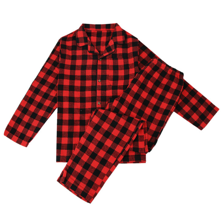 Mens%20Flannel%20Pajama%20Sets%20Cotton%20Plaid%20Pajamas%20for%20Men%20Pjs%20Set%20Soft%20Lounge%20Sleepwear%20Pj%20Pants%20with%20Pockets%20Flannel%20Shirts%20-%20Image%203