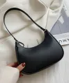 Korean Style Solid MultiColor Shoulder Bag for Women | Elegant & Stylish Underarm Hobo Clutch | Casual Trendy Crescent Purse For Women. 