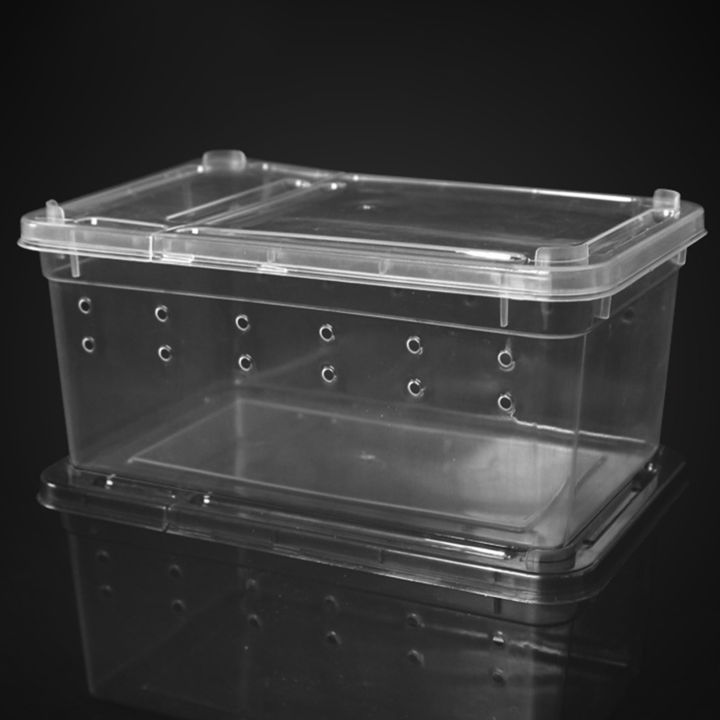 Temporary Snake Box Reptile Feeding Box Transparent Plastic Enclosure For Snakes Lizards ...