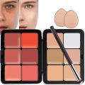 Carla Secret Concealer Palette, Waterproof Coverage Makeup, Skin-Friendly Brightening Multi-Color Rouge Plate, Concealer Plate, Coverage Makeup Palette for All Skin Types. 