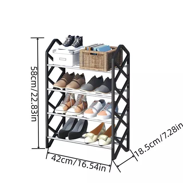 Aluminum%20Matte%204-Shelf%20DIY%20Lightweight%20Compact%20Shoe%20Rack,%20Floor%20Mount,%204%20Shelves%20-%20Image%202