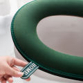 Universal Warm Velvet Toilet Seat Cover, Zipper Flip Lid Handle Tab, Letters Embroidery, Washable, Waterproof Pad, Winter.